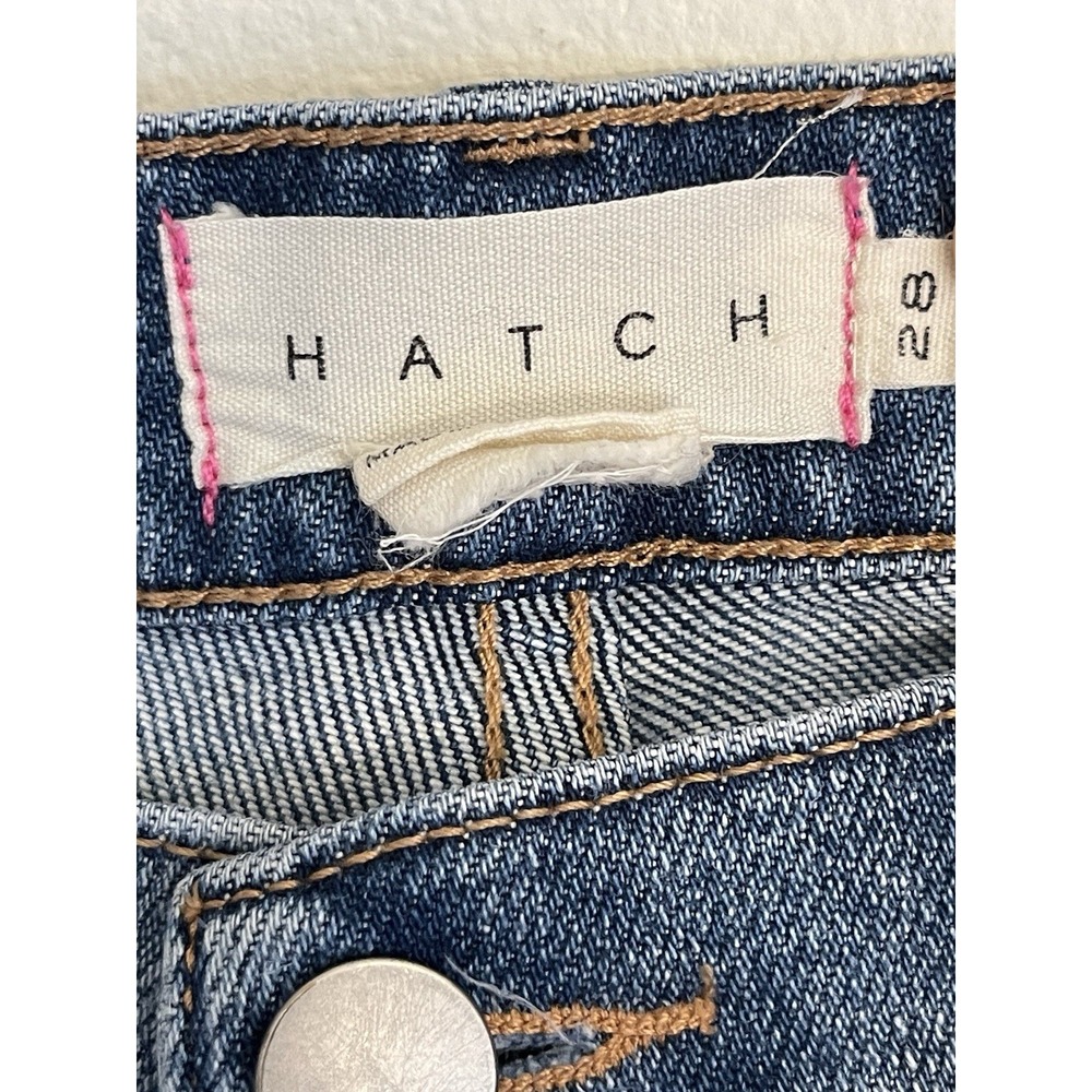 HATCH Claire Distressed Straight-Leg Maternity Jeans Under Bump 28 - Picture 4 of 16